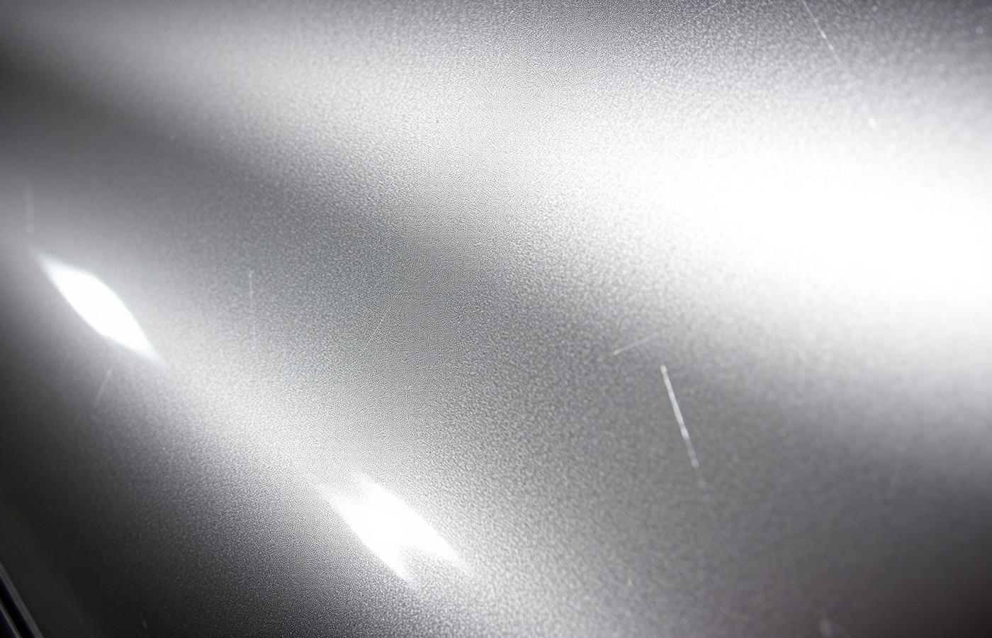 Car paint with swirl marks before correction